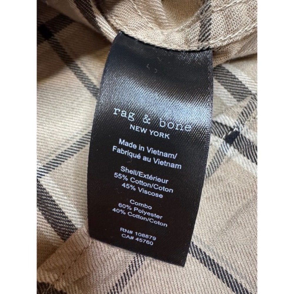 Rag & Bone Plaid Button Down Shirt Men's XL - Picture 4 of 8